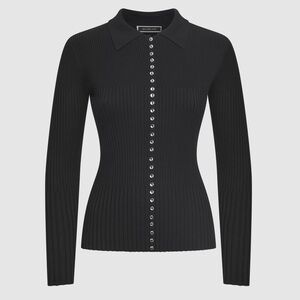 Melanie Lyne Illusion Button-Down Sweater